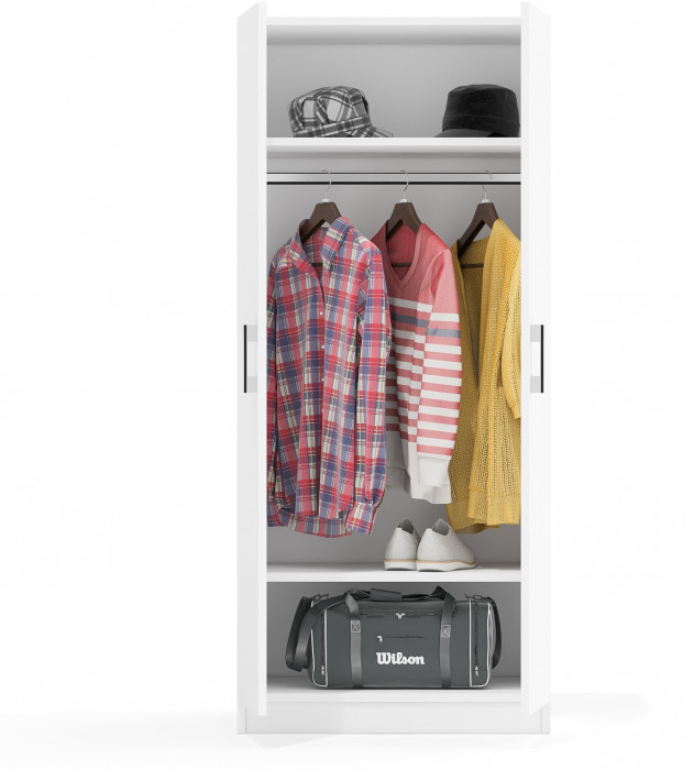 Шкаф С-МД-СК9Ш к компьютерному столу С-МД-СК9, цвет белый шагрень, ШхГхВ 70х45х160 см.