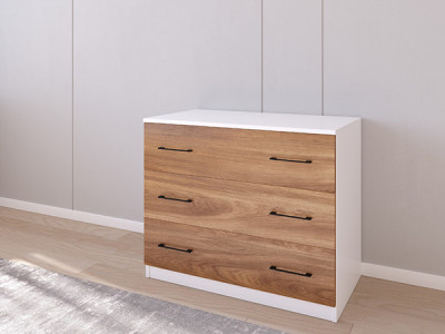 Комод 01/16 90х50х75 Белый/Морское дерево Винтаж