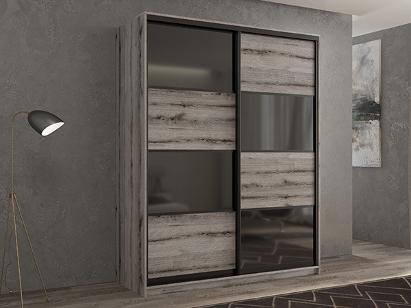 Шкаф-купе Кааппи 13 Эвок Окаменелый 160х45х230 см