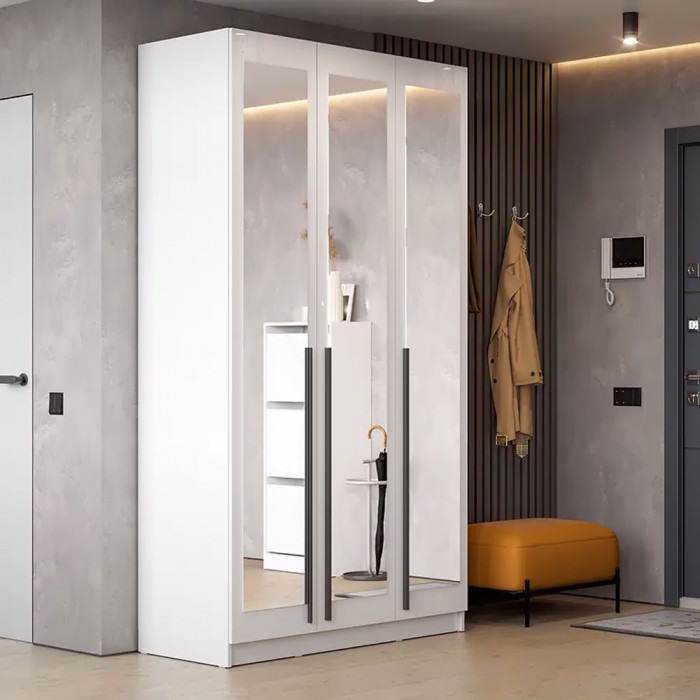 шкаф распашной Берген ШК-1200 белое дерево/белое дерево