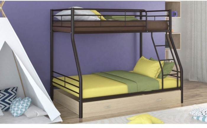 Двухъярусная кровать Гранада-2Я (Белый, Коричневый)