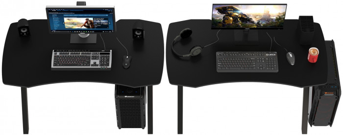 Два игровых стола Мебель--24 GT-2310, цвет чёрный, ШхГхВ 240х60х73 см.(регулировка высоты столов от 72,5 см. до 73,5 см.)