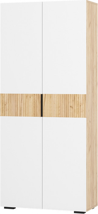 Шкаф 2-х створчатый "Сандра" ШК-04 Крафт/Белый/Тортуга (М27)