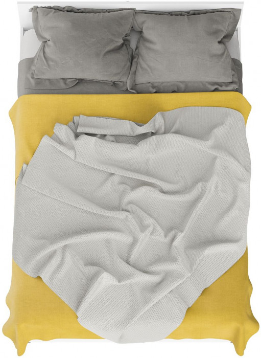 Мори Кровать 1400, цвет белый, ШхГхВ 143,5х203,5х70 см., сп.м. 1400х2000 мм., без матраса, основание есть