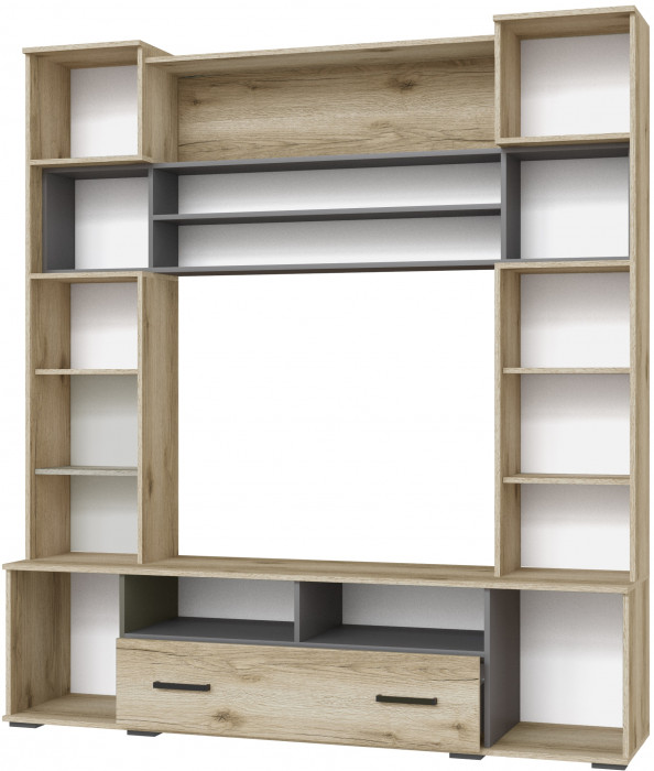 Модульная гостиная Оскар-18, Дуб делано/Графит