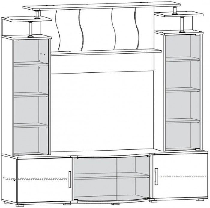 Модульная гостиная Виста (Ясень шимо темный / светлый)