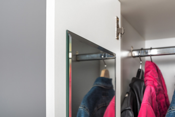 Торонто Компоновка № 03, белый шагрень/стальной серый