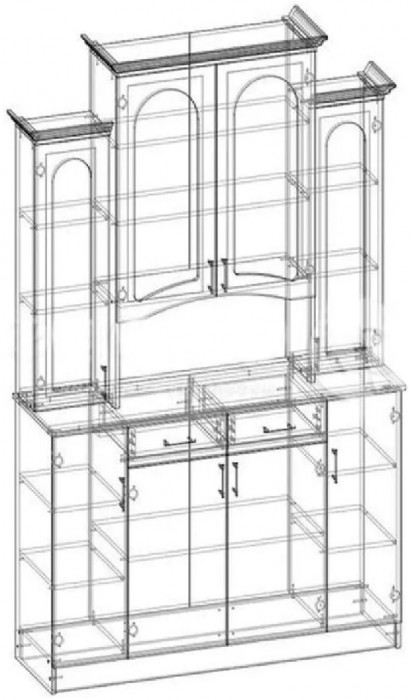 Буфет Констанция 4-х створчатый (Фисташка)