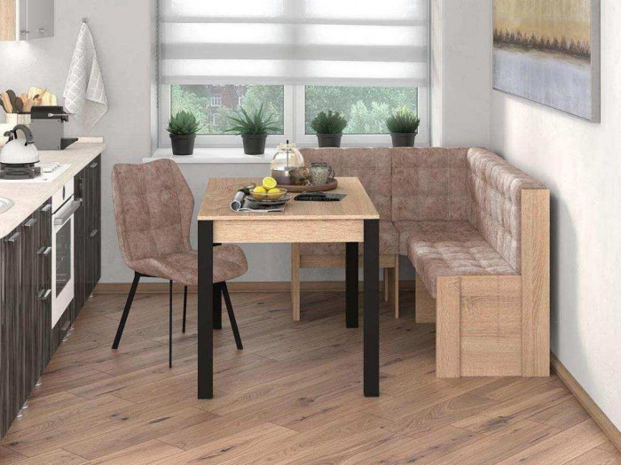 Угловая скамья Квадро дуб сонома/Латте