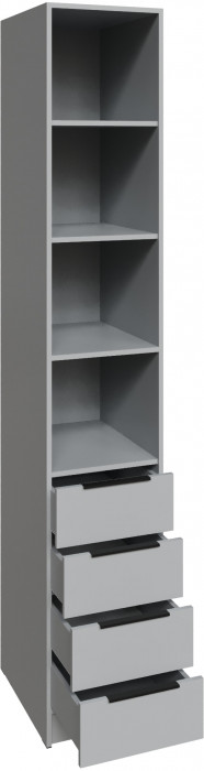 Шкаф Мадрид (0,4) с 4 ящ., Камень серый