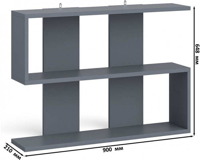 Мори Стол компьютерный МС-1 левый + Комод МК1380.6 + Полка 900, цвет графит/белый, ШхГхВ 228х50х209,6 см., НЕ универсальная сборка