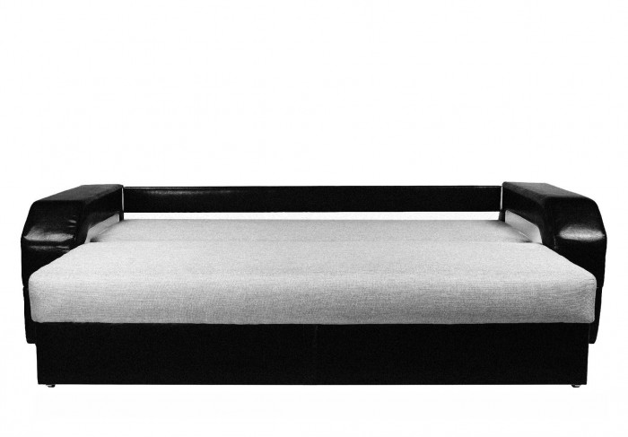 Диван-кровать Манчестер, еврокнижка, рогожка/экокожа, 160х195, серый