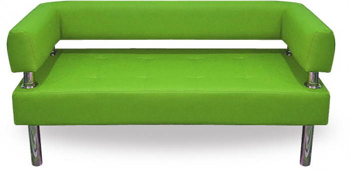 Диван Бизнес 120, экокожа, зеленый