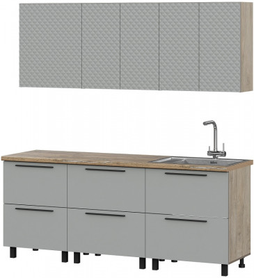 Кухня Этна 2.0 м. Комплект 4, софт грей гиза