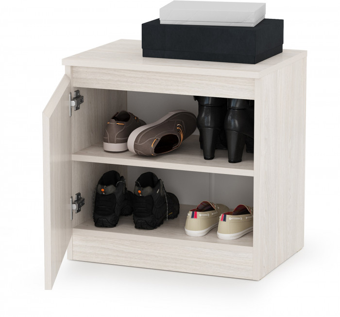 КР100 Ника прихожая 13.248 Тумба, цвет ясень анкор светлый, ШхГхВ 53,8х38,1х53,9 см., универсальная сборка