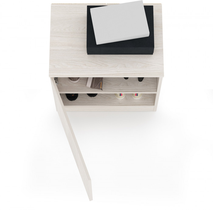 КР100 Ника прихожая 13.248 Тумба, цвет ясень анкор светлый, ШхГхВ 53,8х38,1х53,9 см., универсальная сборка