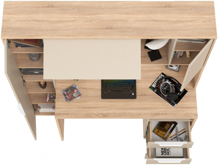 компьютерный стол Комфорт 12.95N, дуб сонома/сатин