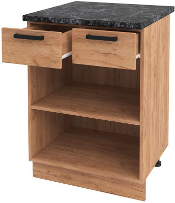 ШН1Я 600-М корпус шкаф нижн. с 2ящ (600*840*474) б/ст дуб крафт золото