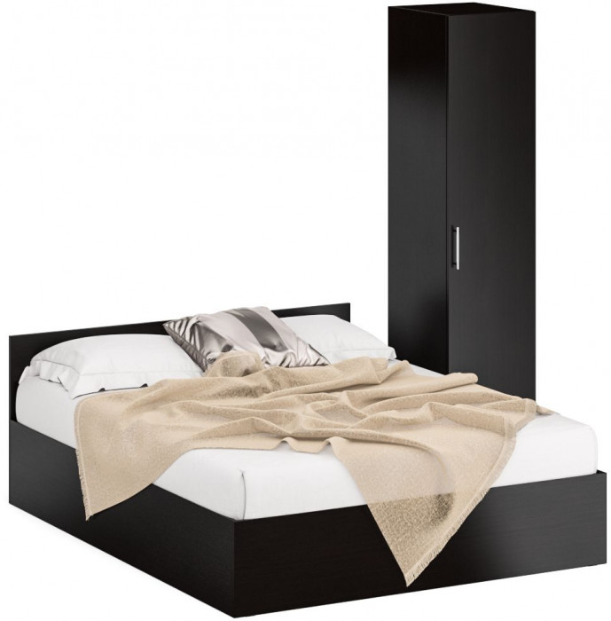 Кровать 1600 + Пенал Стандарт, венге