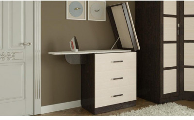 Комод со встроенной гладильной доской (Венге Цаво/Дуб Белфорт)