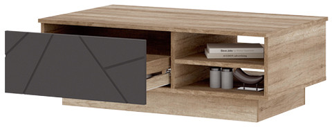 Даллас СТ 01 Стол кофейный (1,000 х0,350х0,600) дуб каньон/МДФ софт графит