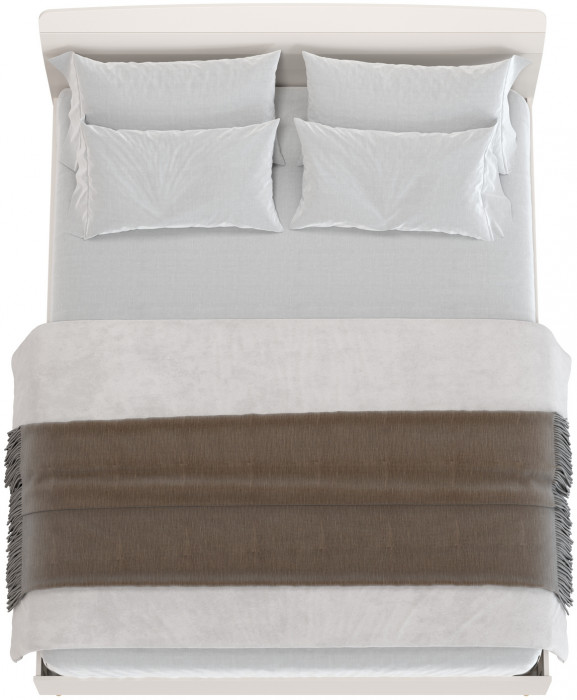 Афина Спальня 4-22901М1к.с. Кровать 1600, цвет кашемир серый, ШхГхВ 164,6х210,2х95,6 см., сп.м. 1600х2000 мм, б/м, основание есть - фанера, ножки: тик