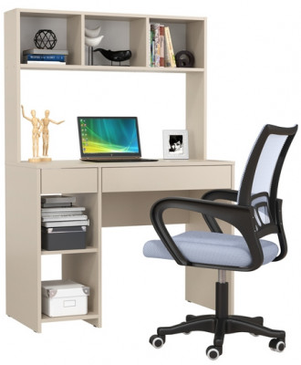 Стол компьютерный Комфорт 12.77F + кресло 103 серое, цвет сатин, ШхГхВ 100х49,8х147 см., универсальная сборка