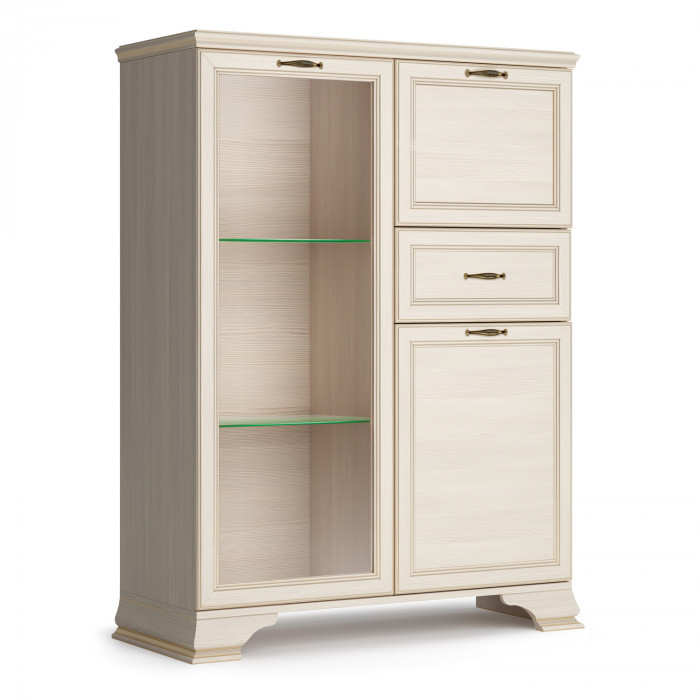 Шкаф низкий (1 стеклодверь) Сиена