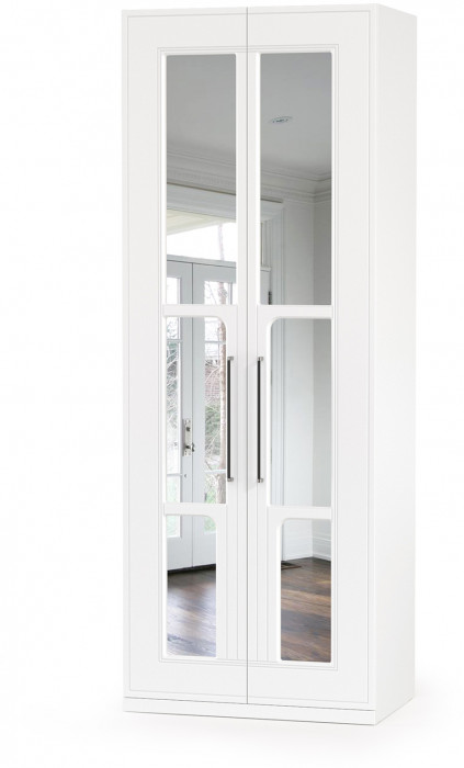 Валенсия Спальня Шкаф для одежды 4-х створчатый, ЛДСП белый шагрень/МДФ белый шагрень