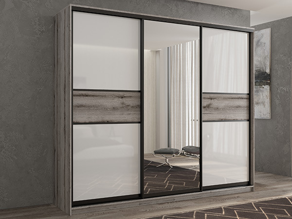 Шкаф-купе Кааппи 10 Эвок Окаменелый 180х60х230 см