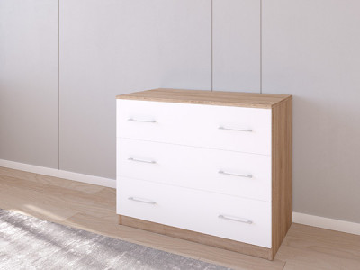 Комод 01/23 90х50х75 Сонома/Белый