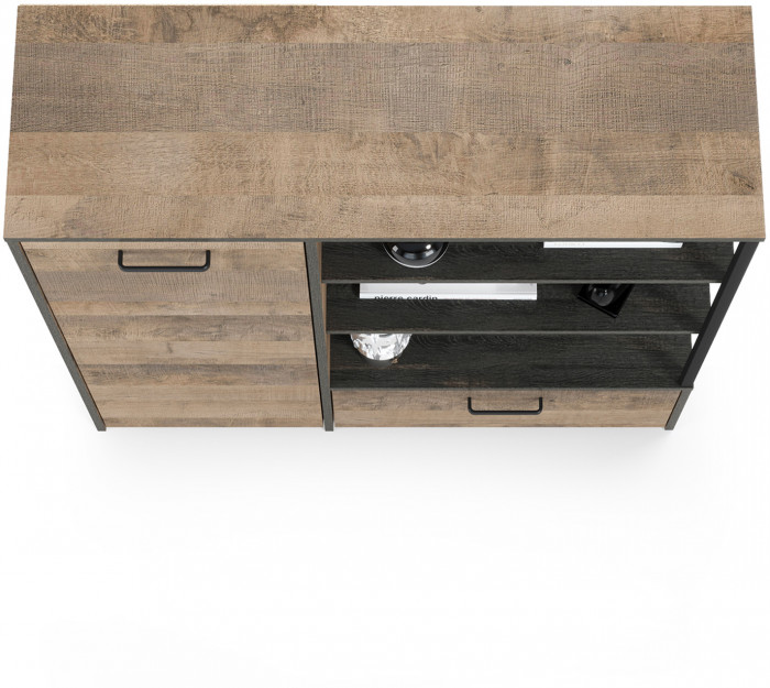 Трувор 13.307.01 N Комод, цвет дуб гранж песочный/интра, ШхГхВ 109х36,9х106,9 см., универсальная сборка