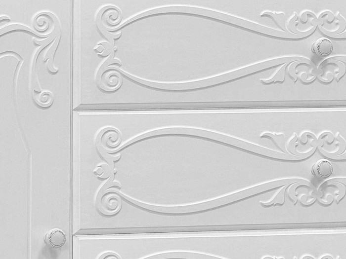 Спальня Италия-1 мягкая спинка белое дерево