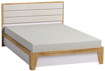 Кровать с ортопедическим основанием (металл) Айрис 306 Люкс 180х200, дуб