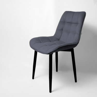 Стул &quot;Бостон&quot; черный матовый Velutto 32 графит