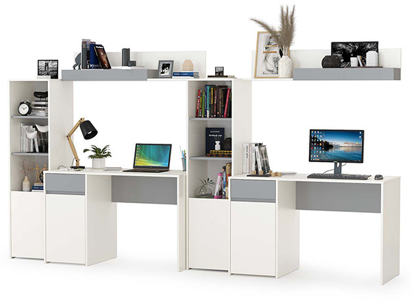 Торонто Компоновка № 08, белый шагрень/стальной серый