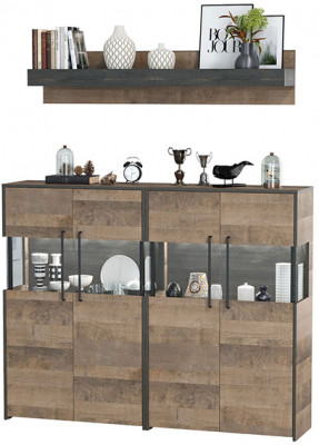 Трувор Гостиная 002, дуб гранж песочный/интра