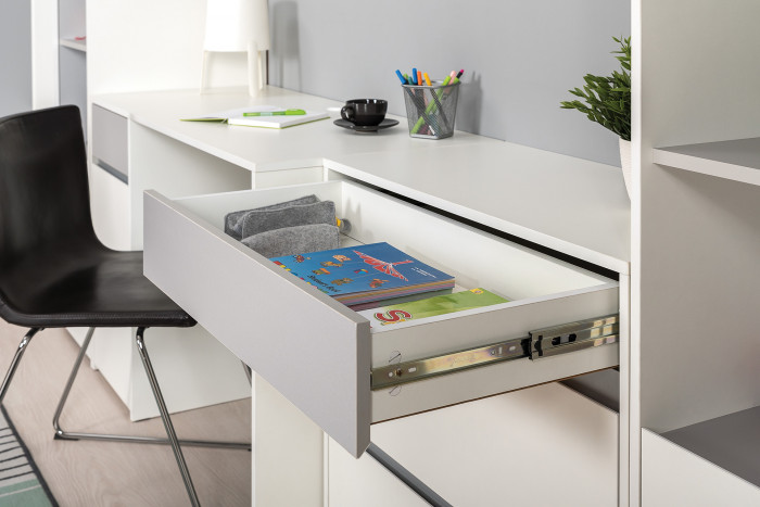 Торонто Компоновка № 09, белый шагрень/стальной серый