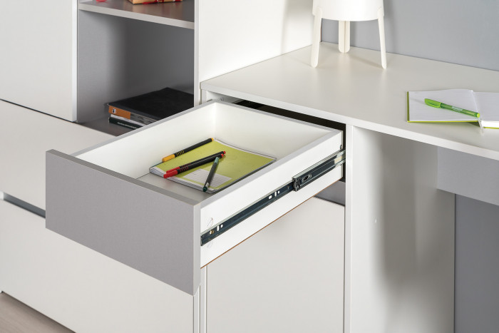 Торонто Компоновка № 09, белый шагрень/стальной серый