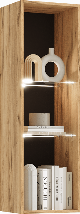 Нэнси LOFT Пенал-стекло навесной (исп2) (ЛДСП) (Дуб Крафт)