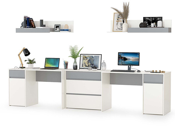 Торонто Компоновка № 10, белый шагрень/стальной серый