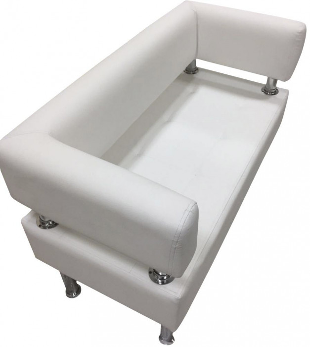 Диван Бизнес 120, экокожа, белый