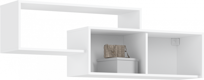 Норд Полка 2-х ярусная (Белый глянец, Белый)