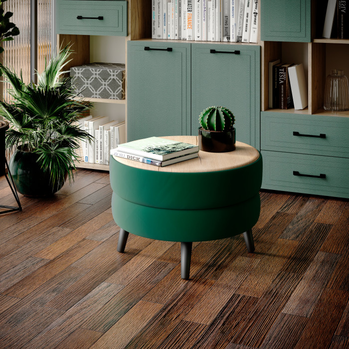 Стол журнальный "Рамус", Изумруд/МДФ дуб канадский