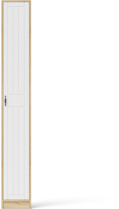 Прихожая П-6-350 Пенал, цвет дуб сонома/фасады МДФ белое дерево фрезеровка прованс, ШхГхВ 30х35х210 см., универсальная сборка