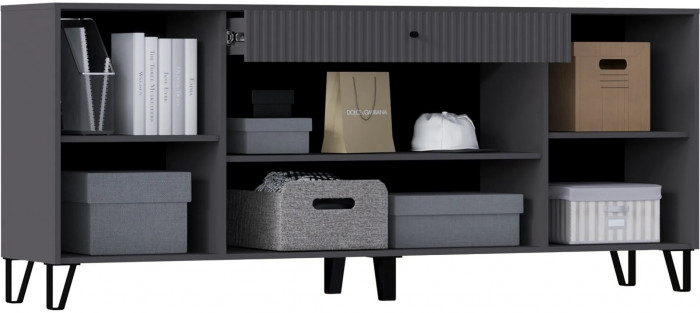 Оливия Комод (Графит Софт, Графит)