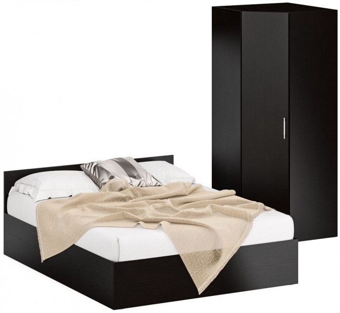 Кровать 1600 + угловой шкаф Стандарт, венге