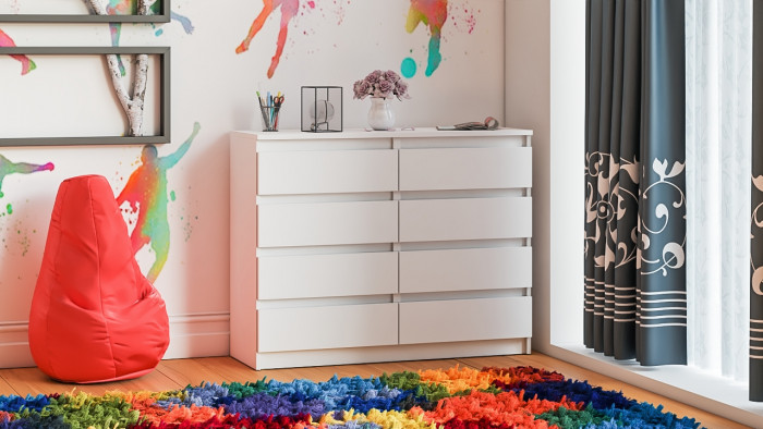 Мори Комод МК1200.8, цвет белый, ШхГхВ 120,4х41х94 см.