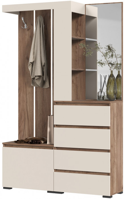 Хелен ПР-01 (Хельга) прихожая кашемир/дуб крафт табачный