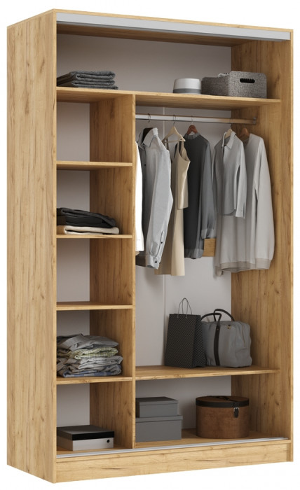 Шкаф-купе Тринити-9 (1,35 м), Дуб крафт золотой